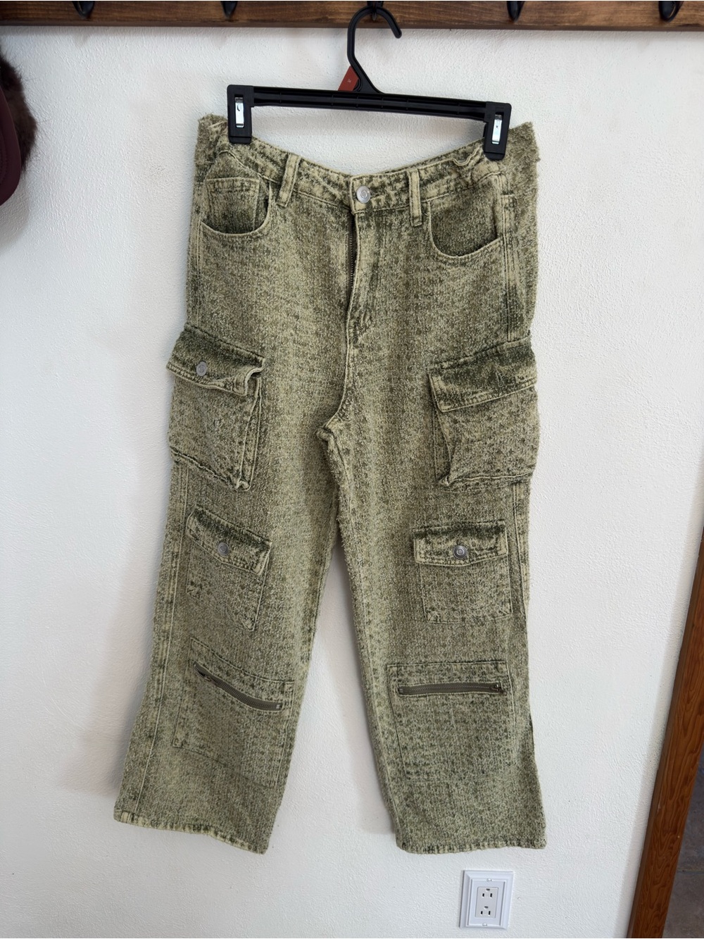 Nova Kids Green Soft Cargo Jeans